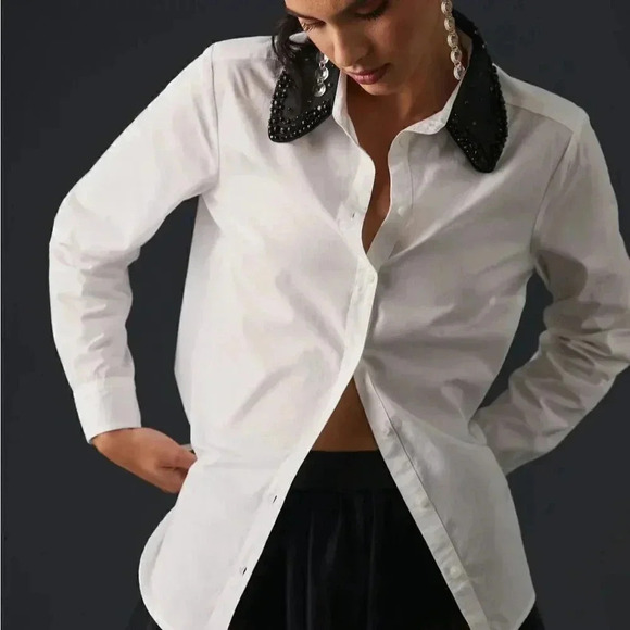 Anthropologie | Maeye Collared Blouse - Picture 2 of 15